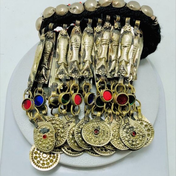 Handmade Choker Necklace, Long Dangling Tassels Fish Motif Necklace - Picture 13 of 14